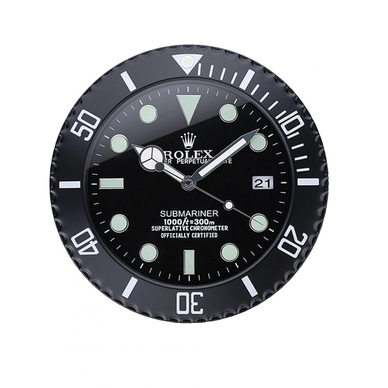 Rolex aaa copy 622474 Rolex Clock Submariner Wall Black 0517